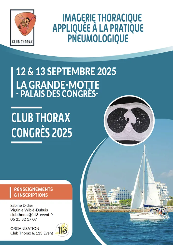 Congrès médical du Club Thorax 2025 - Imagerie thoracique et pneumologie - La Grande-Motte